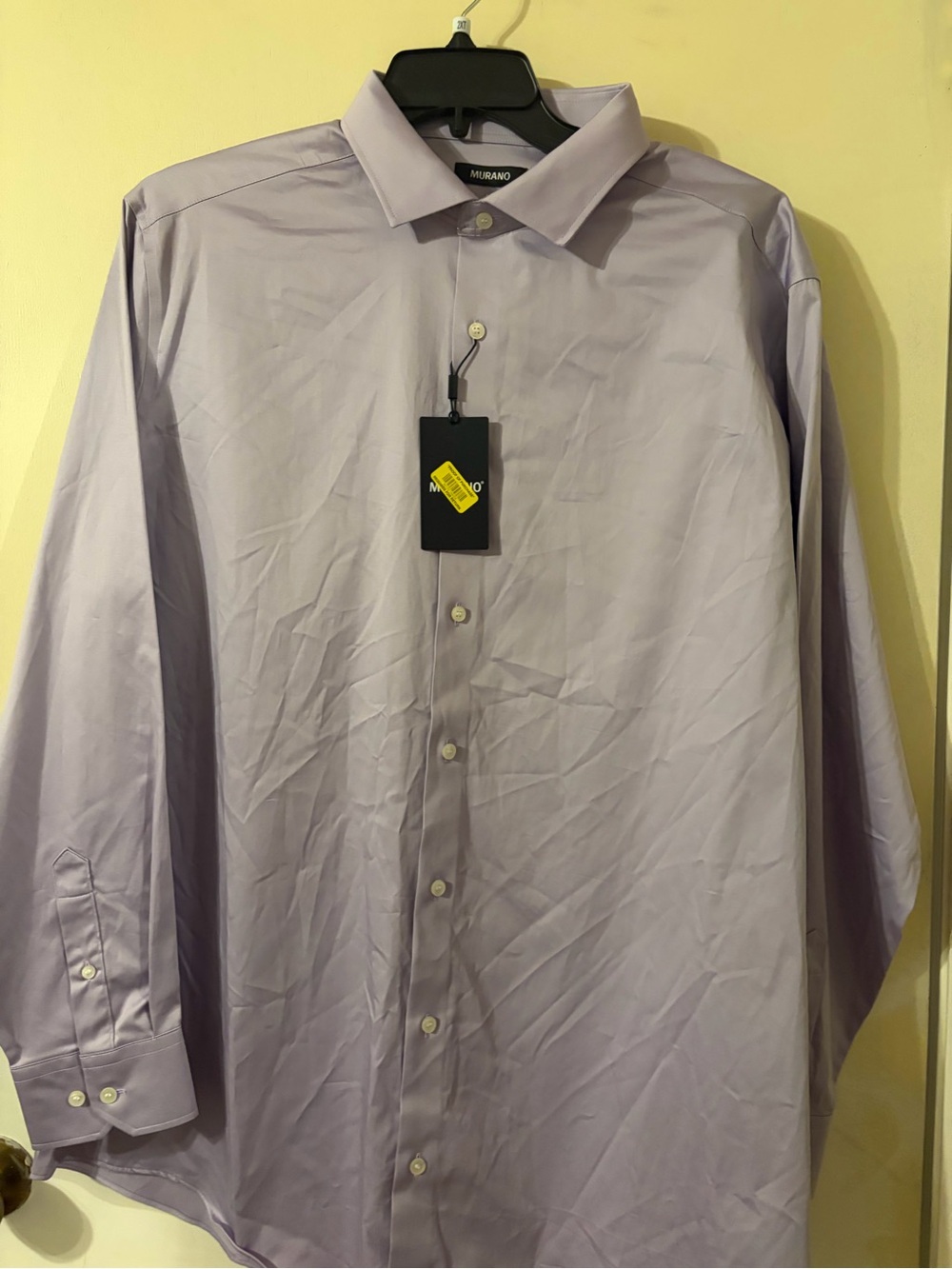Murano Men's Light Lavender Button-Front Dress Shirt